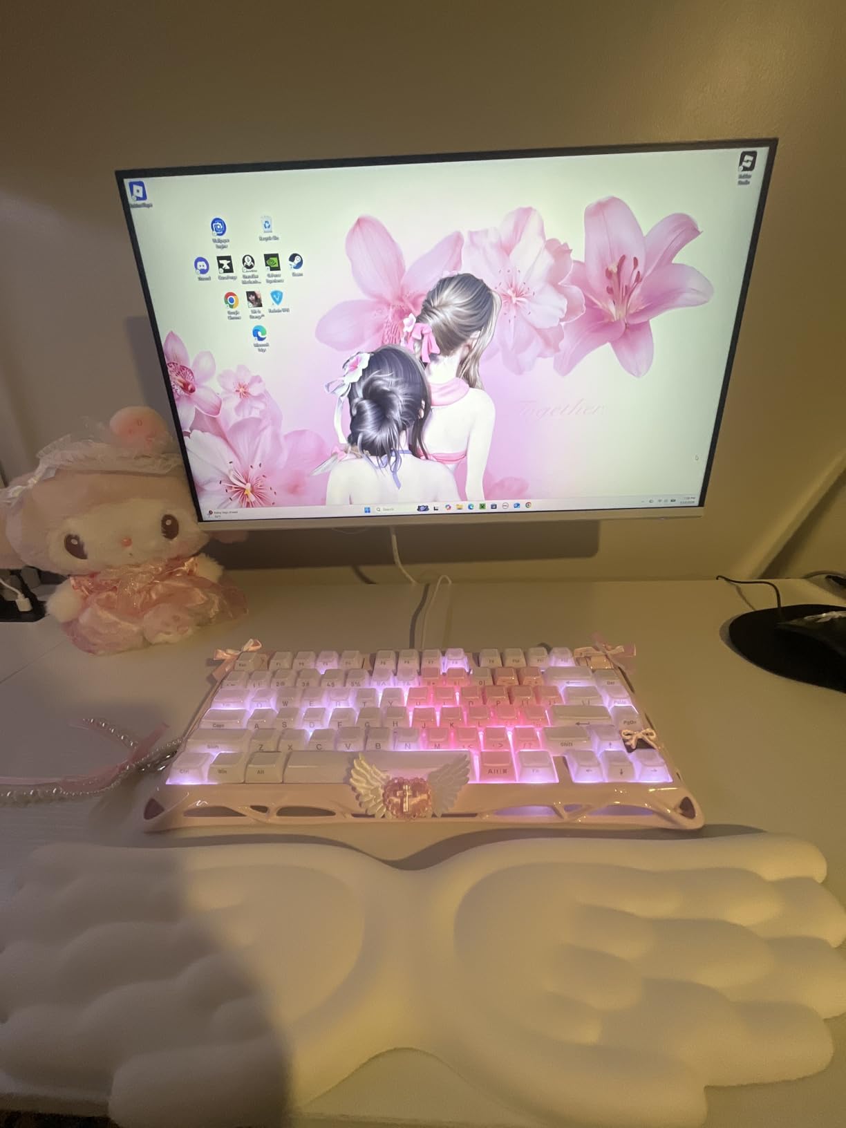 Womier White Jelly Keycaps 3.0, Keycaps for Mechanical Keyboard, Stereo Relief OEM Profile Custom Key caps for 60 75 100% Mechanical Keyboards with Cherry/Gateron MX Switches customer photo 1