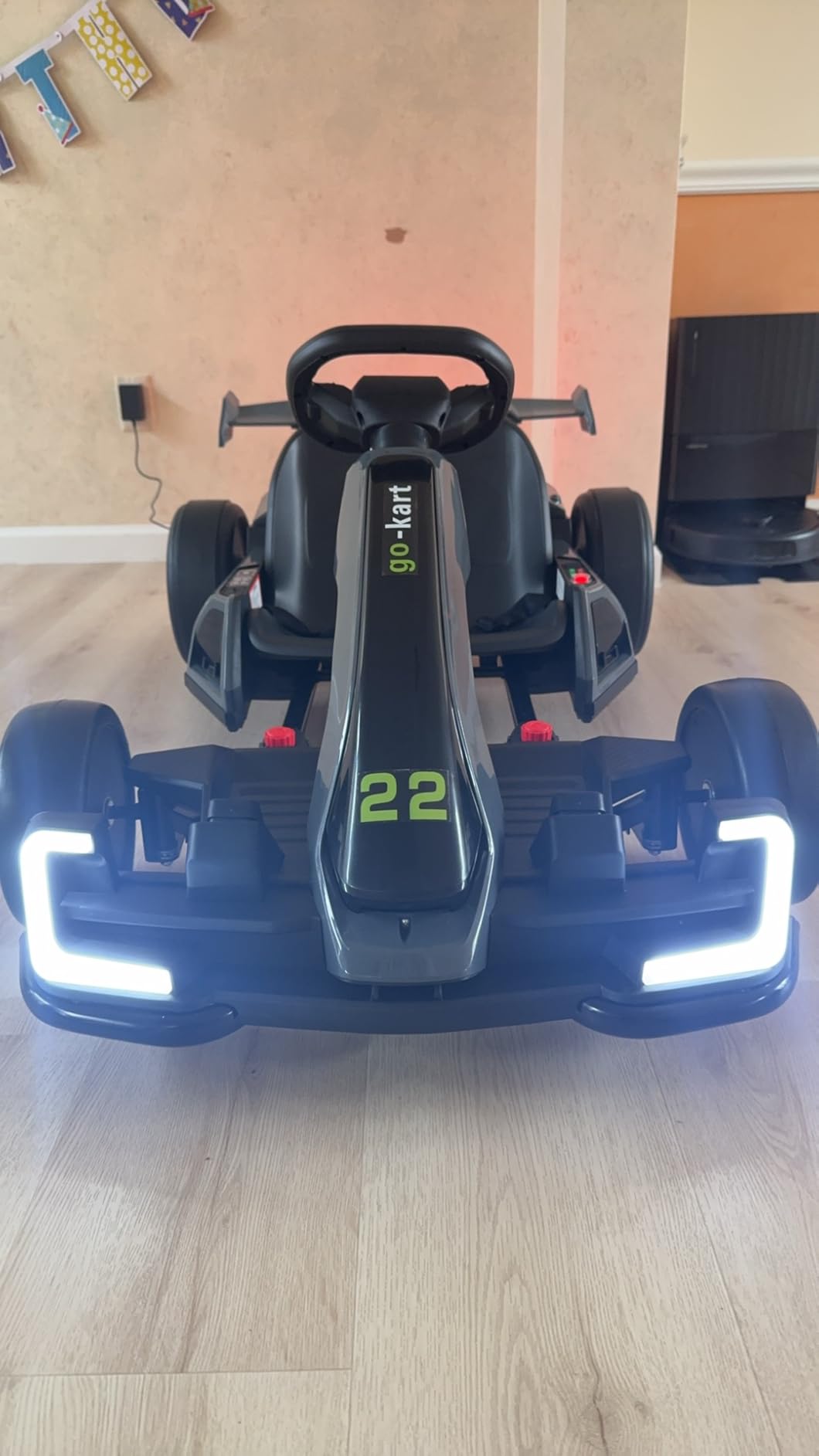 Blitzshark 36V Kids Go Kart 600W Drift Kart Powerful Electric Pedal Kart Outdoor Race Toy, with 600W Strong Motor, 9AH Big Battery, EVA Tires, Drift/Sports Mode, Brake Pedal, Length Adjustment, Pink customer photo 2