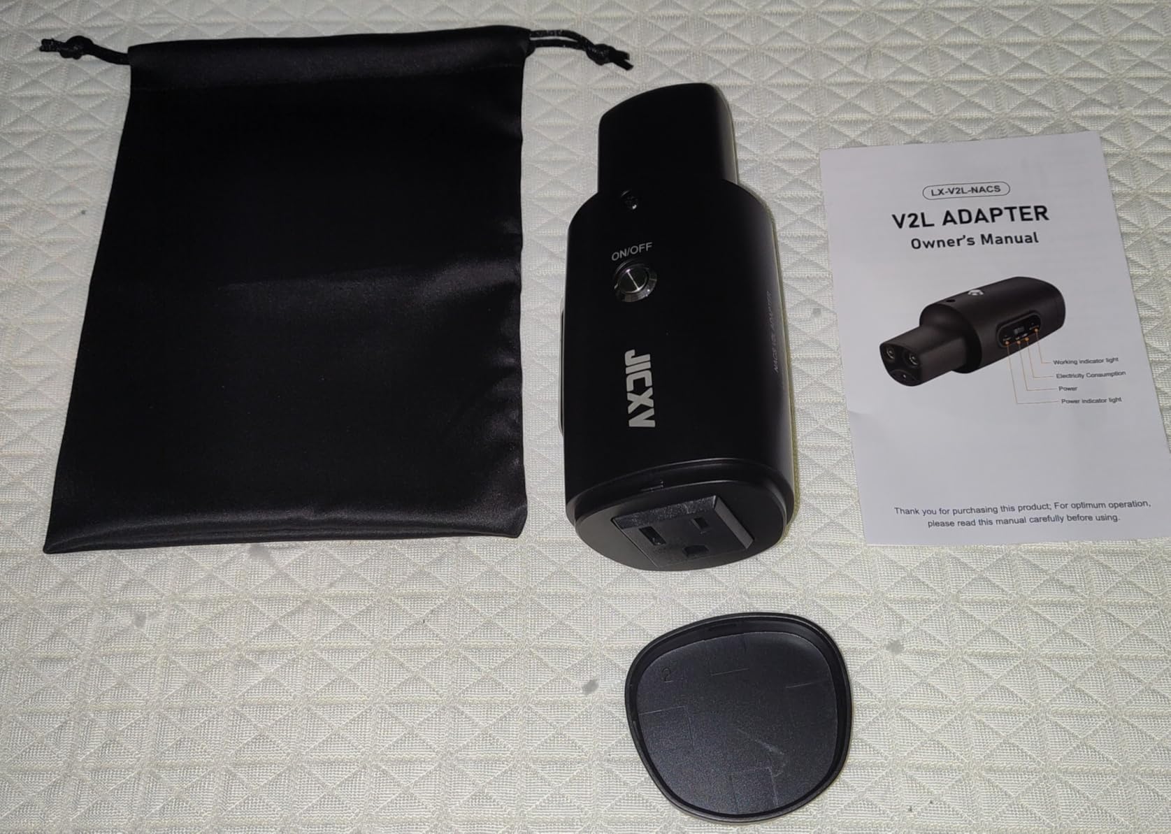 NACS V2L Adapter-Vehicle to Load Adapter for 2025+Ioniq 5/6/9, 2026+Kia EV3/5/6/9, 2025+Genesis(Requires V2L+NACS Inlet), Safety Lock, LED Display,Power for Camping, Trips, Emergencies etc. customer photo 1