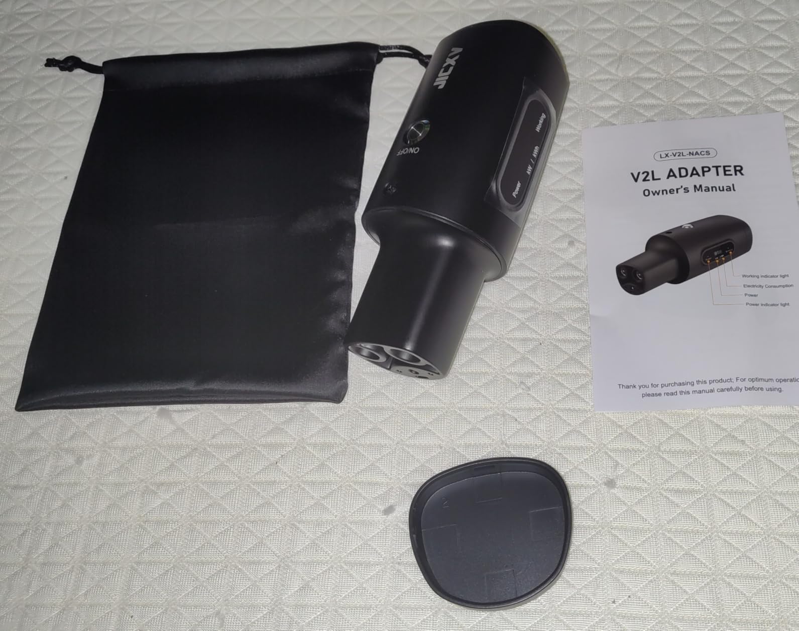 NACS V2L Adapter-Vehicle to Load Adapter for 2025+Ioniq 5/6/9, 2026+Kia EV3/5/6/9, 2025+Genesis(Requires V2L+NACS Inlet), Safety Lock, LED Display,Power for Camping, Trips, Emergencies etc. customer photo 2