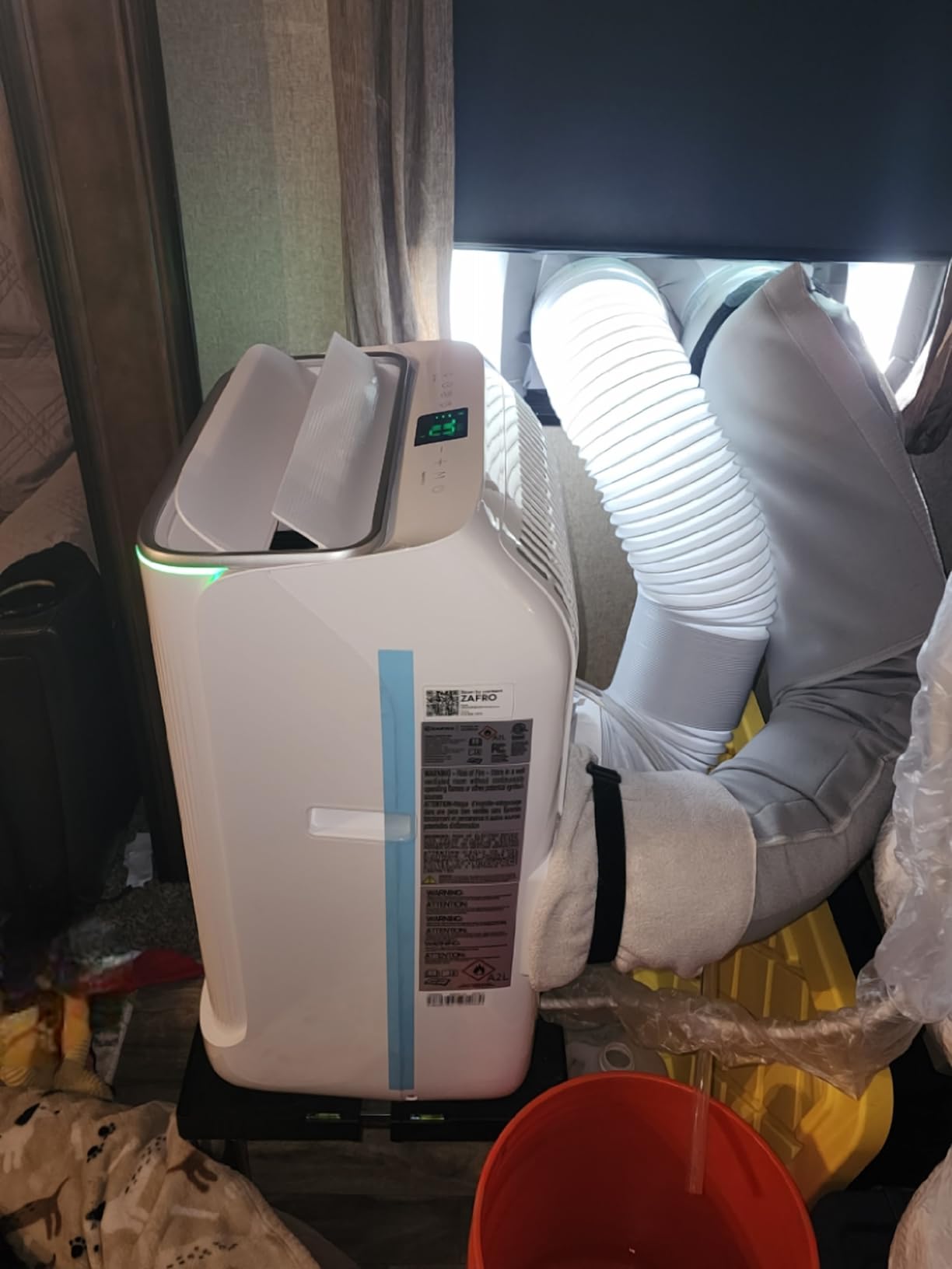 ZAFRO Inverter Portable Air Conditioners, 14000 BTU (10000 BTU SACC) Smart Portable AC Unit with Dual Hose/Ultra Quiet(42dB)/Drainage-free Cooling/24Hrs Timer/APP/Remote for Multi-Scenario Use customer photo 2