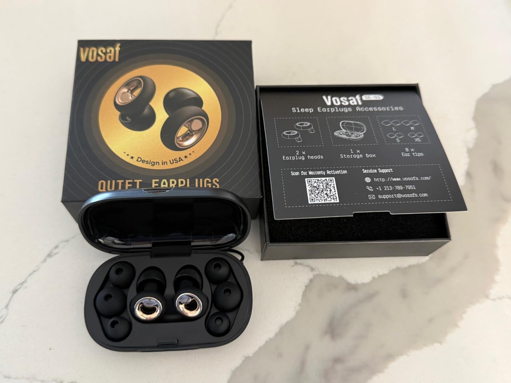 Ear Plugs for Sleeping, 45dB Silicone Ear Plugs for Noise Reduction, Reusable Sleeping Noise Cancelling Earplugs for Snoring, Concert & Shooting Ear Protection with 8 Eartips(Dark Black) customer photo 1