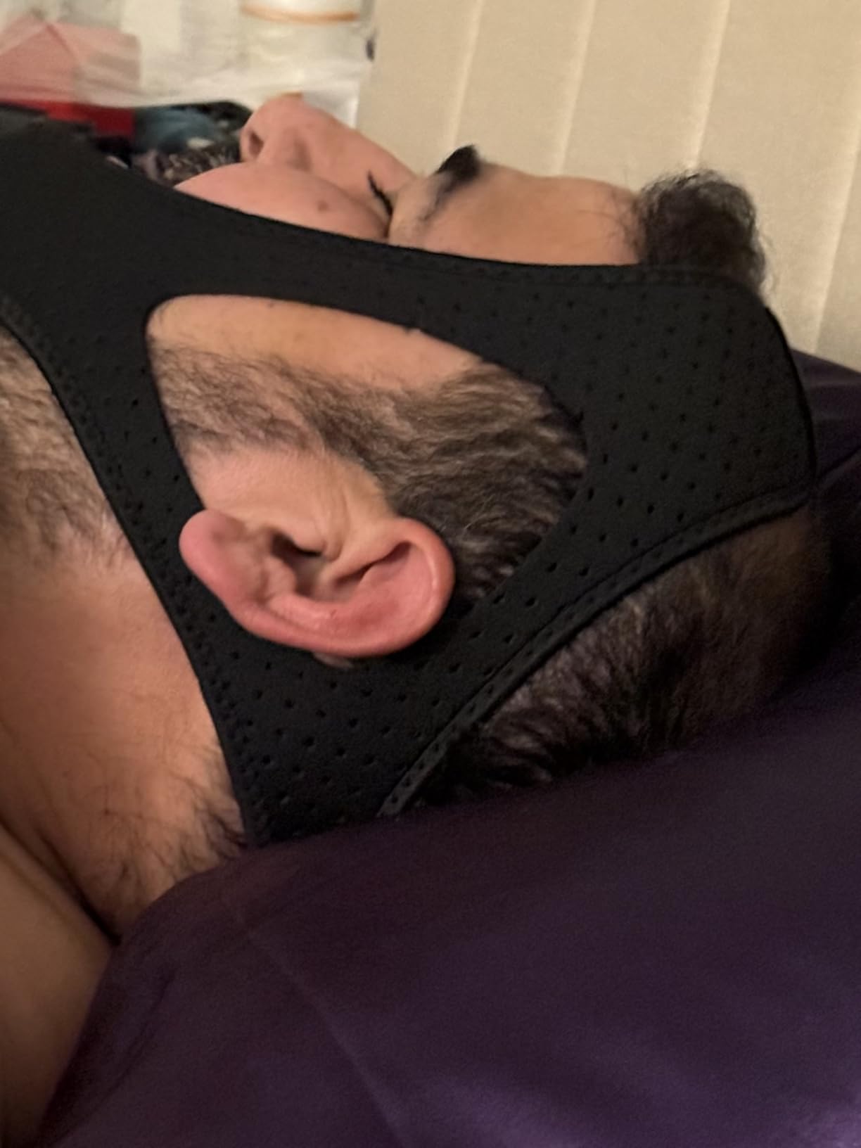 Chin Strap for CPAP Users with 4-Side Adjustment, Anti Snoring Chin Strap for Sleeping Comfortable Stop Snoring Solution, Anti Snoring Devices Breathable and Durable customer photo 1