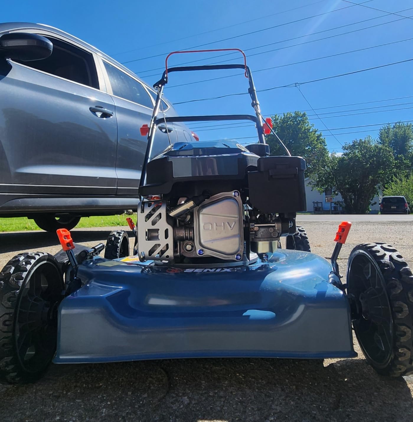 SENIX 21'' Self-Propelled Gas Lawn Mower, 170 cc 4-Cycle Engine 3.8 HP, 3-in-1 (Bagging/Mulching/Side Discharge), 6-Position Cutting Height Adjustment, 1.7 Bushels Grass Bag customer photo 2
