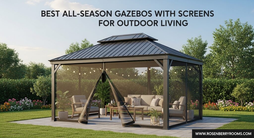 Current image: Best All-Season Gazebos with Screens for Outdoor Living