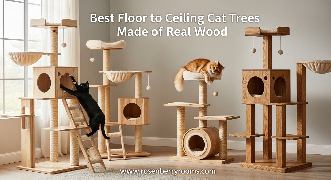 Best Floor to Ceiling Cat Trees Made of Real Wood