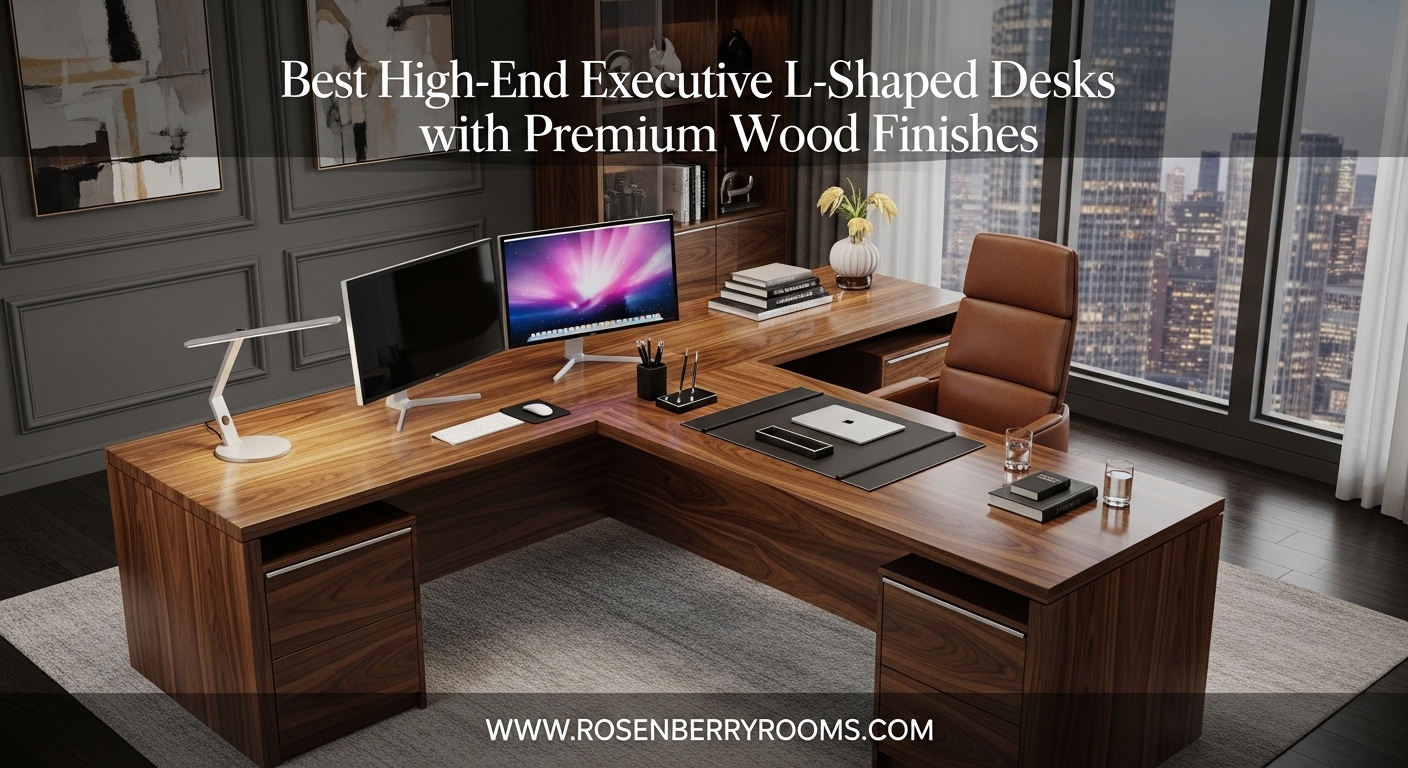 Best High-End Executive L-Shaped Desks with Premium Wood Finishes