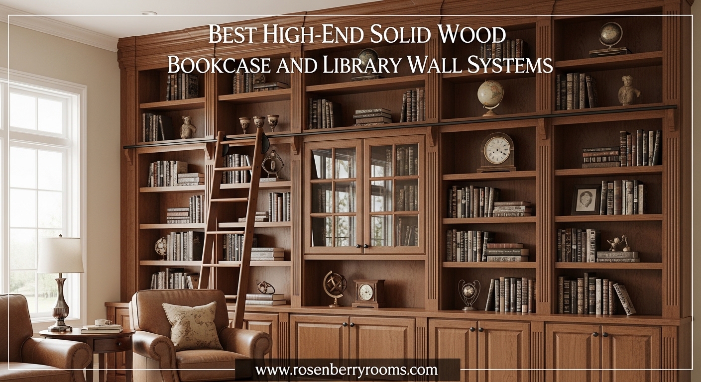 Best High-End Solid Wood Bookcase and Library Wall Systems