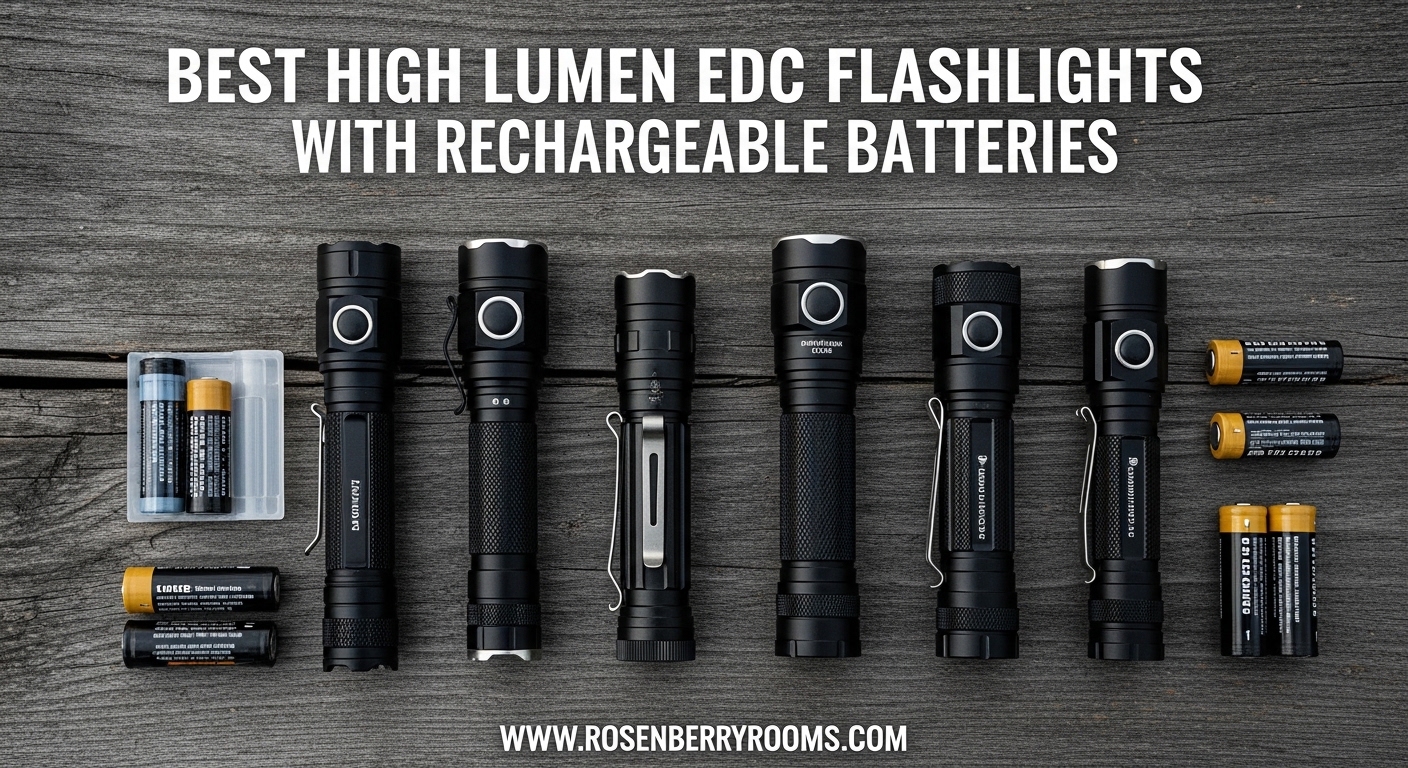 Best High Lumen EDC Flashlights with Rechargeable Batteries