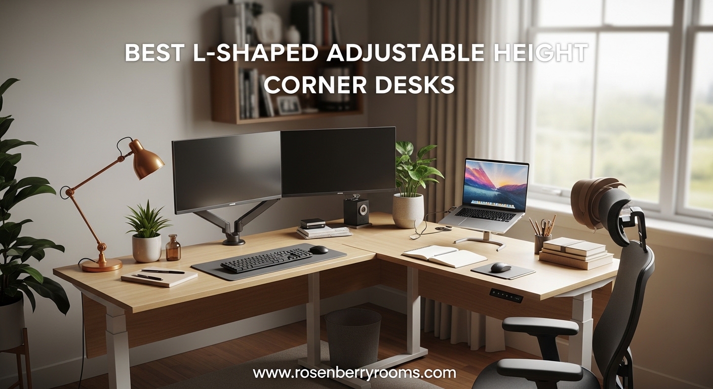 Best L-Shaped Adjustable Height Corner Desks