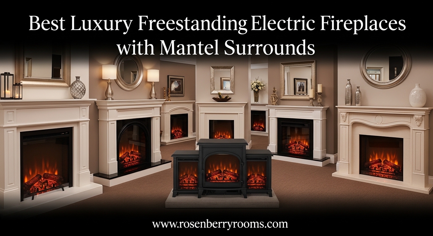 Best Luxury Freestanding Electric Fireplaces with Mantel Surrounds