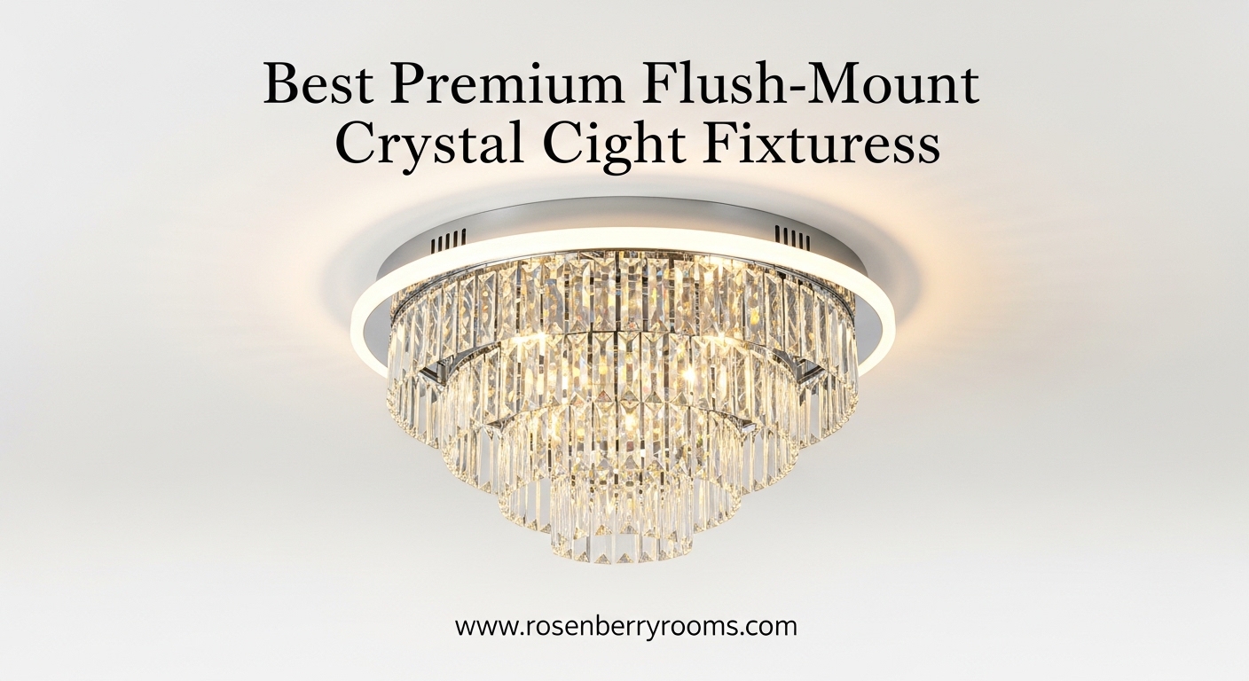 Best Premium Flush-Mount Crystal Ceiling Light Fixtures