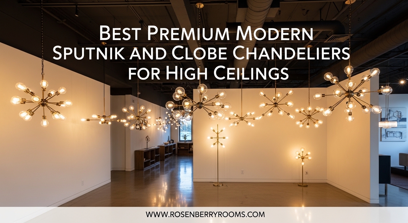 Best Premium Modern Sputnik and Globe Chandeliers for High Ceilings
