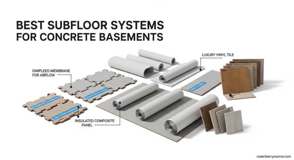 Best Subfloor Systems for Concrete Basements