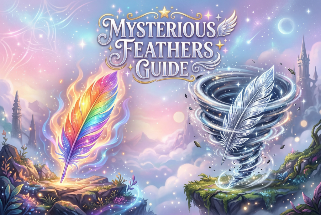 Current image: Pokémon Pokopia Mysterious Feathers Guide
