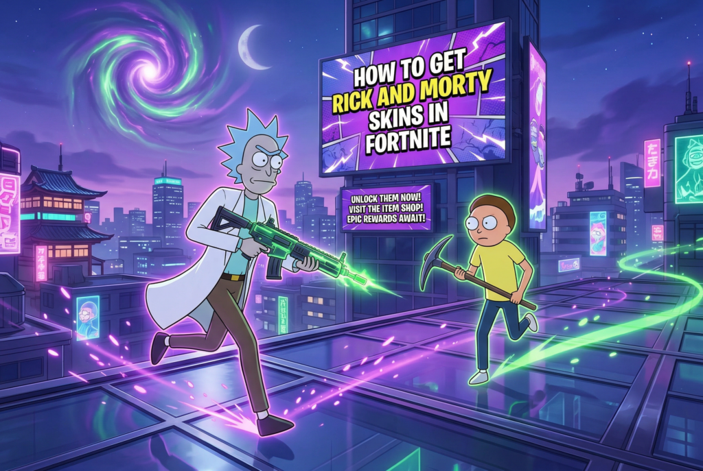 Current image: How to Get Rick and Morty Skins in Fortnite
