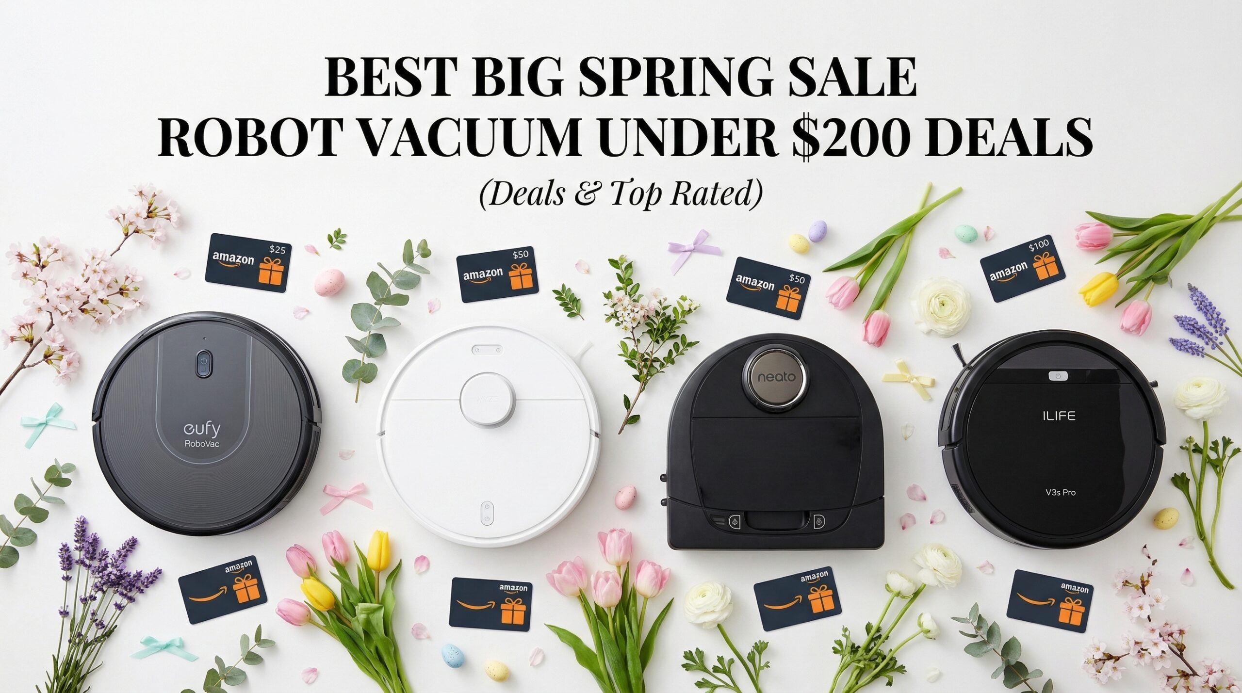 Best Big Spring Sale Robot Vacuum Under $200 Deals on Amazon