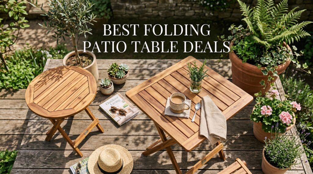 Current image: Best Big Spring Sale Folding Patio Table Deals on Amazon