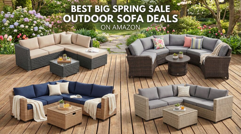 Current image: Best Big Spring Sale Outdoor Sofa Deals on Amazon