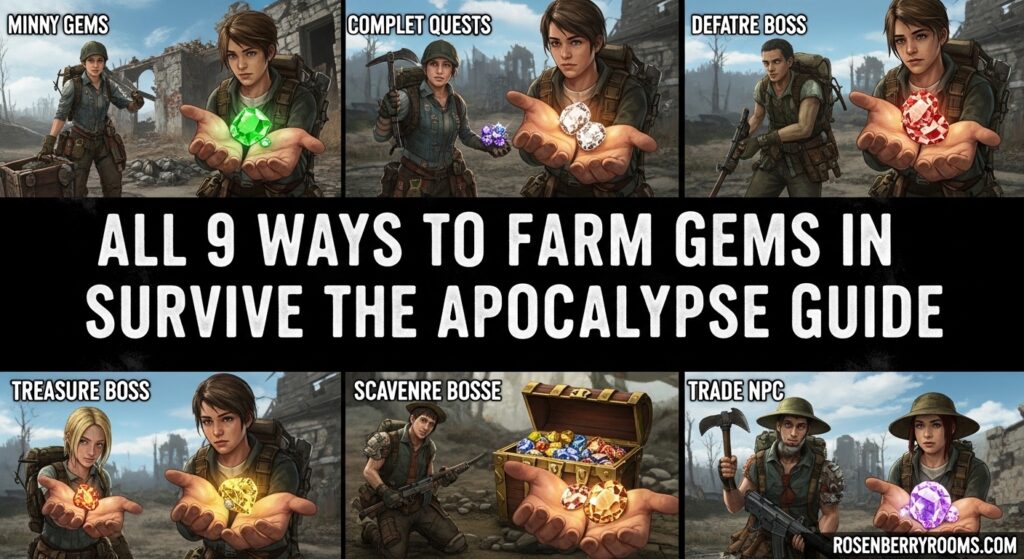 All 9 Ways to Farm Gems in Survive the Apocalypse Guide