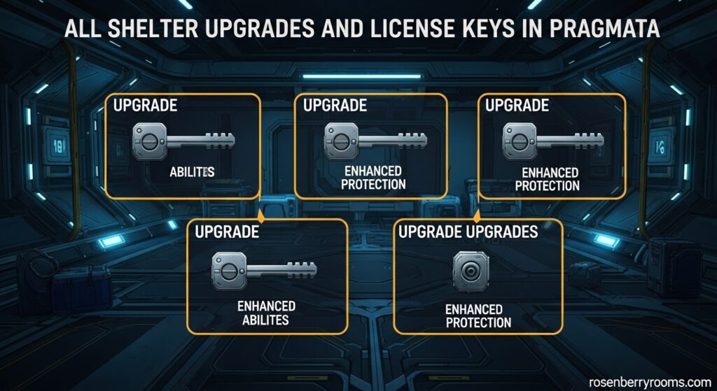 All Shelter Upgrades and License Keys in Pragmata