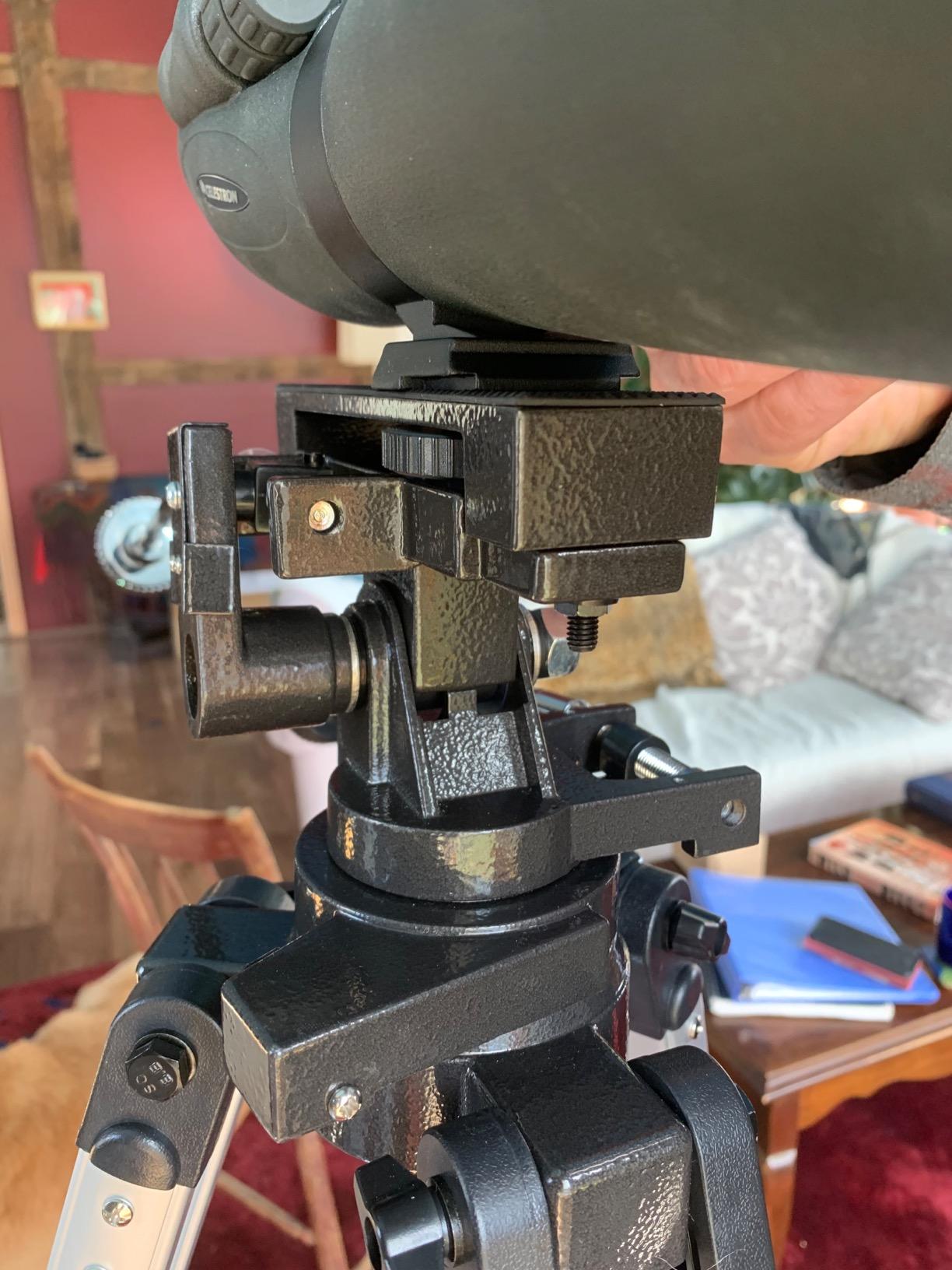 Celestron Heavy Duty Alt-Azimuth Tripod, Sturdy Extendable Aluminum Tripod, Use for Spotting Scope, Binocular, Camera, and Small Telescope, Slow Motion Handles for Smooth Small Adjustments customer photo 2