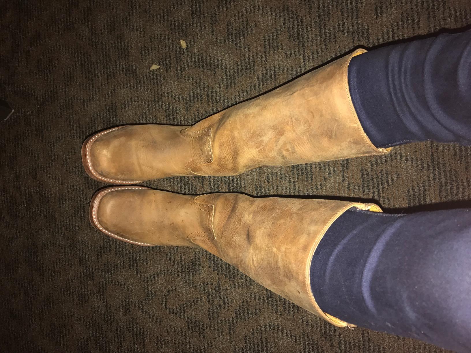 Frye Campus 14L Tall Leather Boots - Chunky Heels - Waterproof Welt - Riding-Style Knee-High customer photo 1