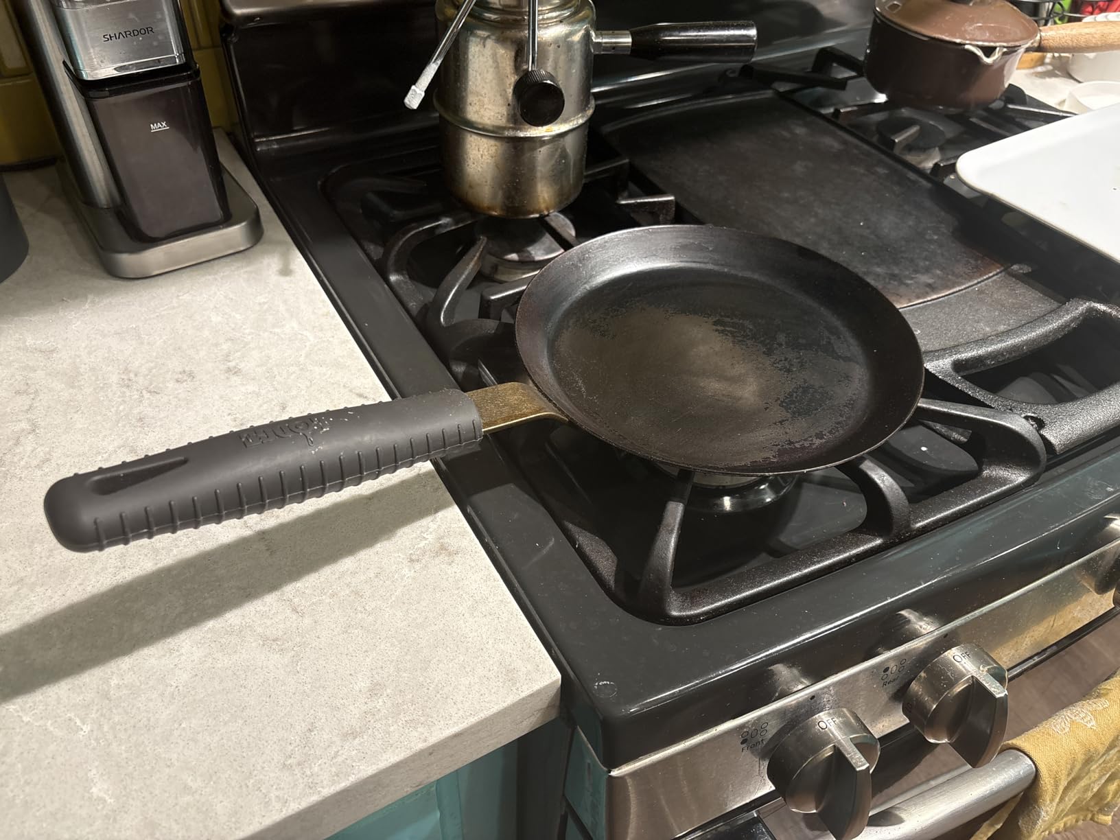 Bourgeat Black Carbon Steel Crepe Pan, 7 7/8