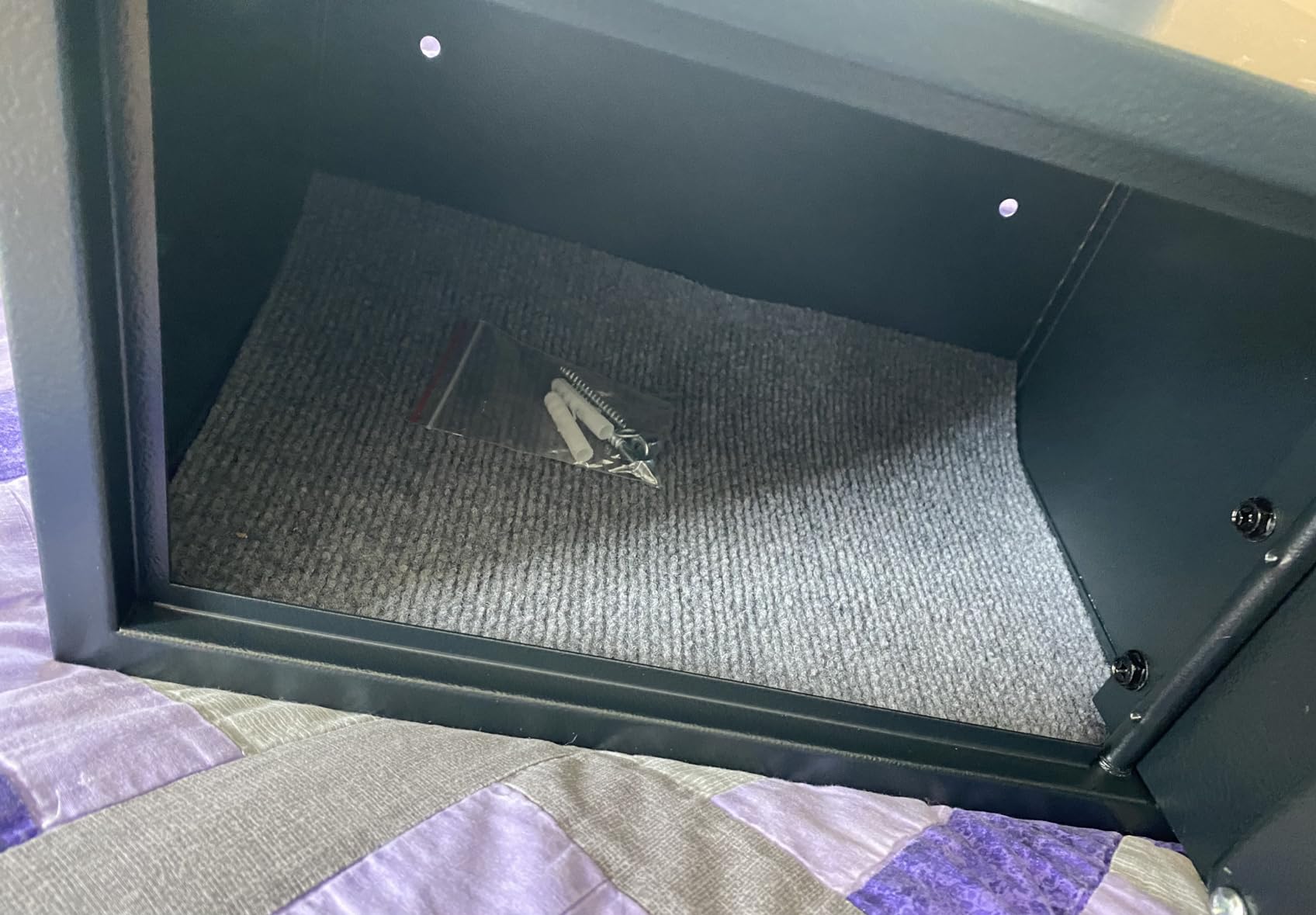 SentrySafe Shelf Safe with Digital Keypad Lock, Steel Safe with Interior Lining and Bolt Down Kit, X075 customer photo 2