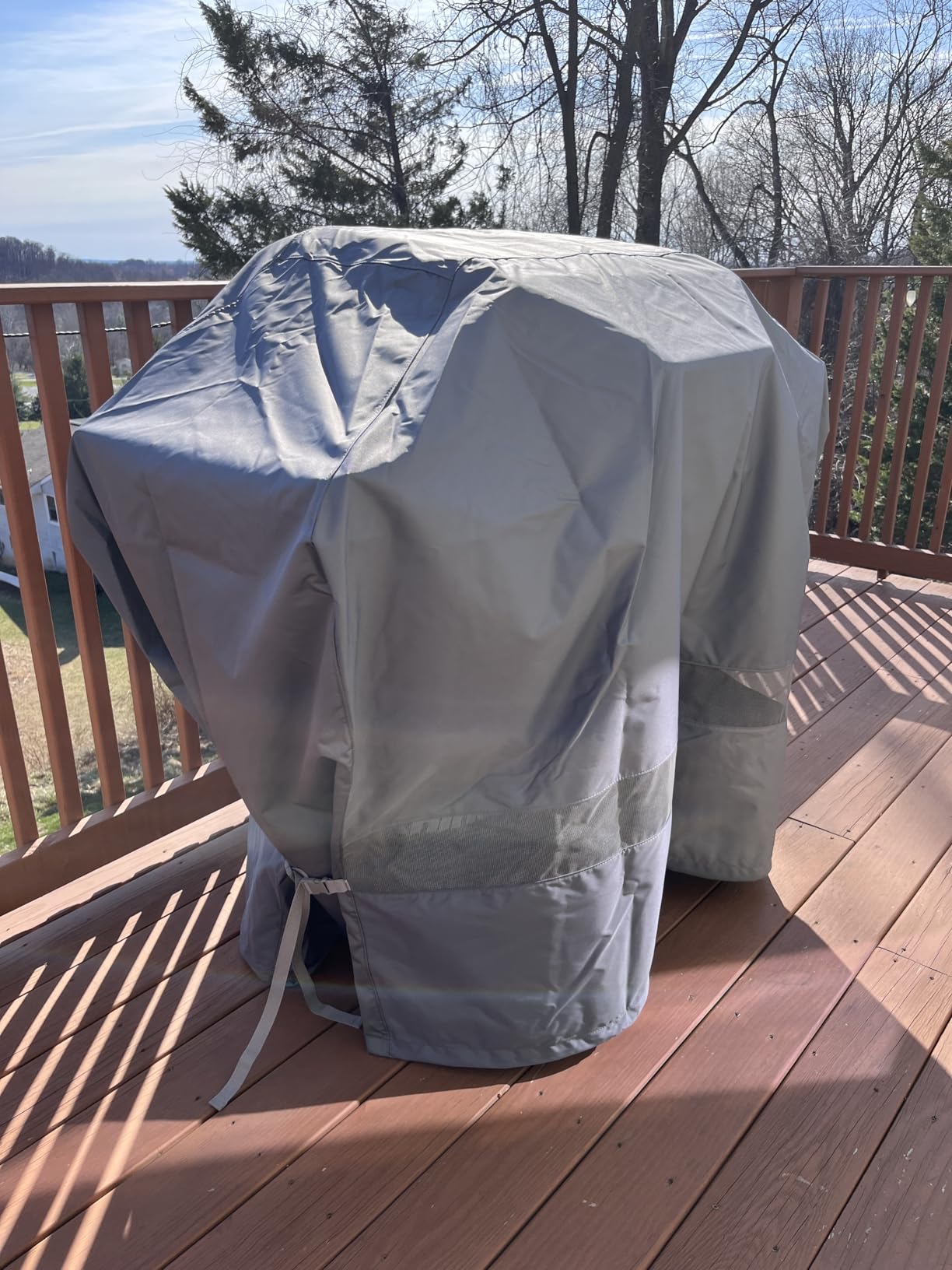 Covermates Elite Grill Cover - All-Weather Heavy Duty Outdoor BBQ Cover with Water-Resistant 300D Polyester, Adjustable Drawcord & Buckle Straps, Mesh Vent, UV-Resistant Protection, 53 Inch, Khaki customer photo 1