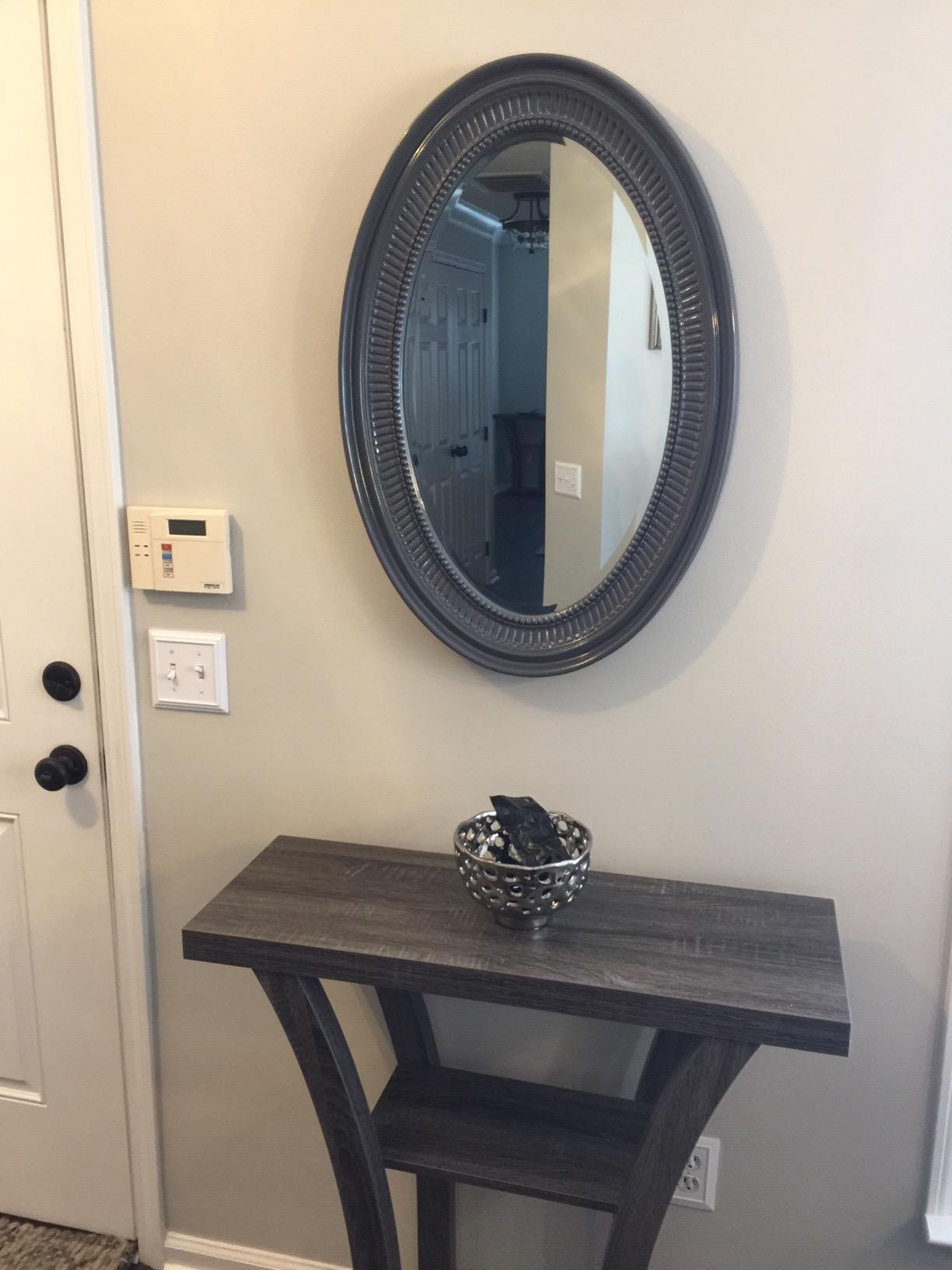 Howard Elliott Ethan Bronze Oval Decorative Wall Hanging Mirror, Vintage Oval Mirror for Wall Decor Resin Frame Vanity Mirror Perfect for Living Room, Bedroom & Home Decor, 21 x 31 Inch customer photo 2