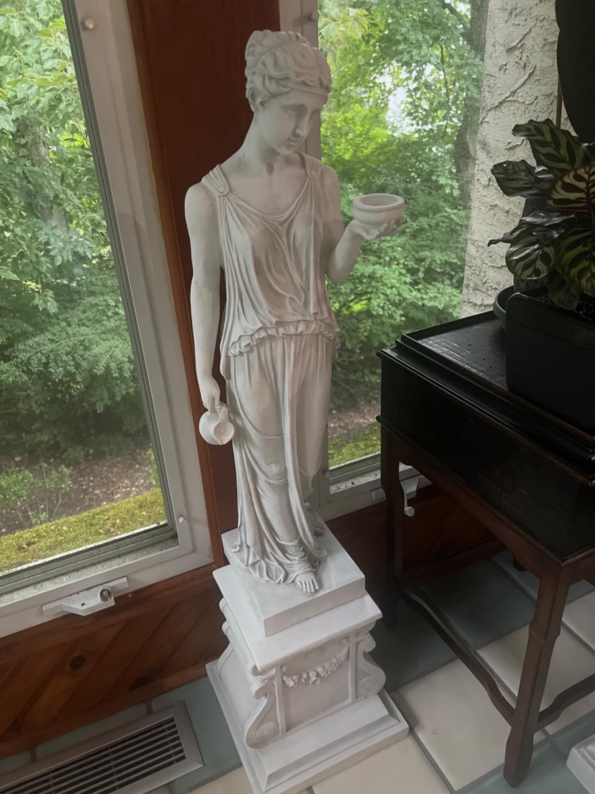 Design Toscano KY71304 Hebe Greek Woman Patron of Youth Indoor/Outdoor Garden Statue, Large Size, 10 inches Wide, 32 inches Tall, Handcast Polyresin, Antique Stone Finish customer photo 1