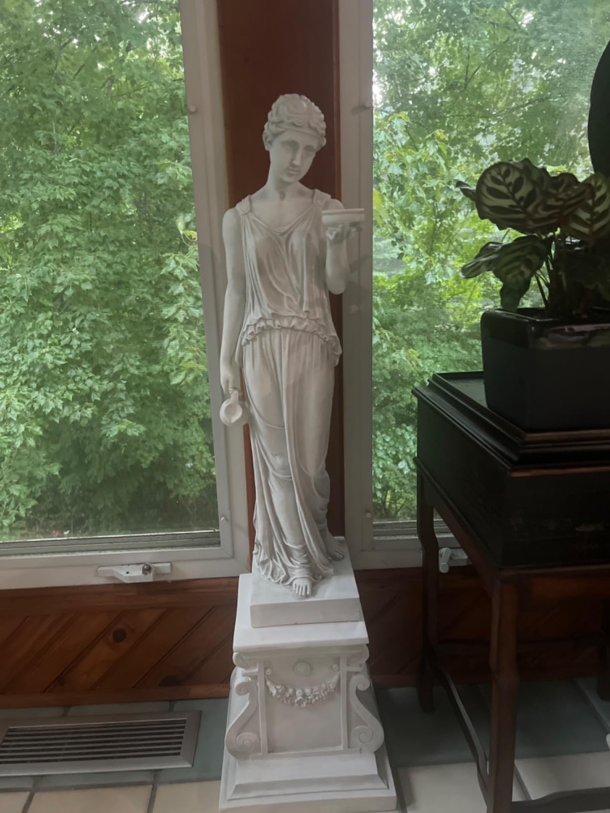 Design Toscano KY71304 Hebe Greek Woman Patron of Youth Indoor/Outdoor Garden Statue, Large Size, 10 inches Wide, 32 inches Tall, Handcast Polyresin, Antique Stone Finish customer photo 2
