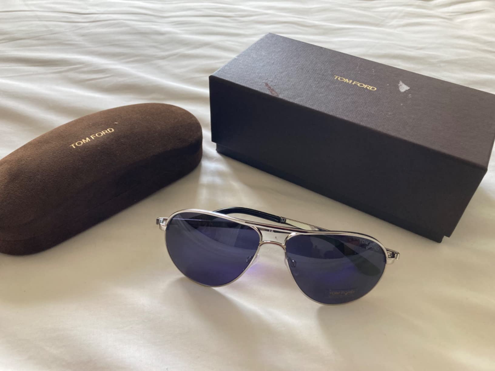 Tom Ford Marko Aviator Polarized Sunglasses FT0144 Silver customer photo 1