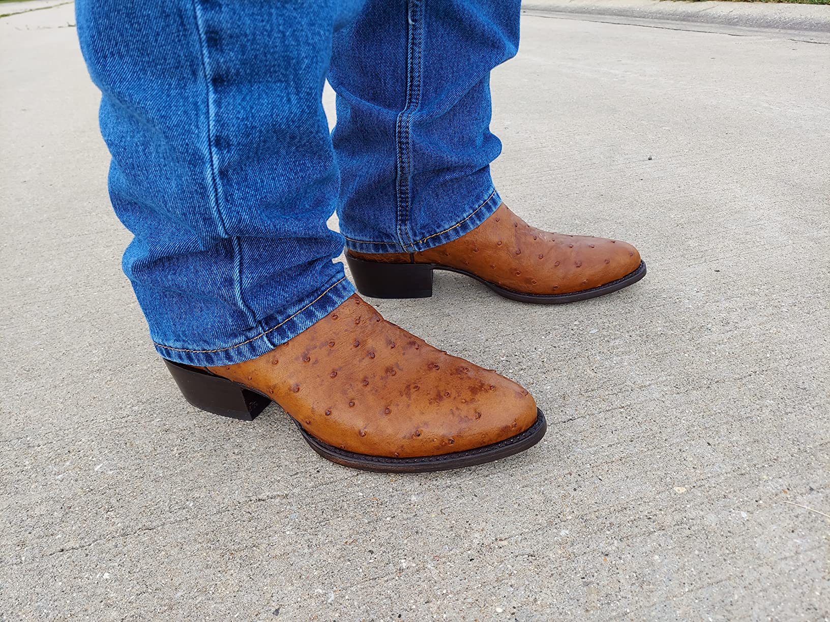 Dan Post Mens Winston Lizard Embroidered Round Toe Pull On Dress Boots Mid Calf - Black customer photo 2