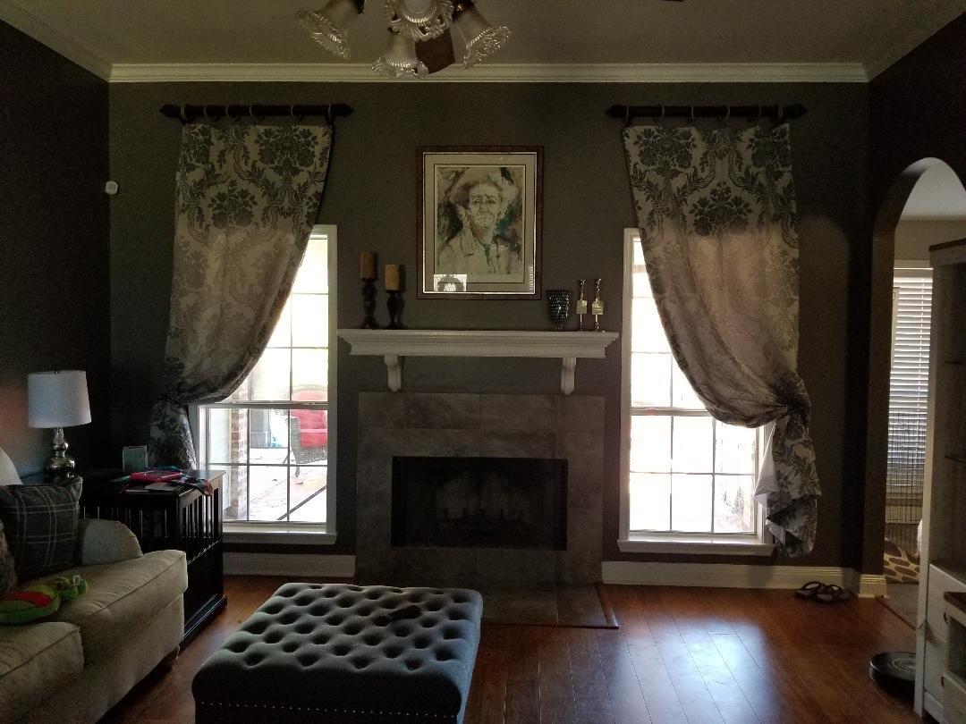 HPD Half Price Drapes Designer Damask Curtains for Room Decoration 96 Inches Long Faux Silk Room Darkening Curtains (1 Panel), 50W x 96L, Magdelena Champaign/Beige customer photo 2