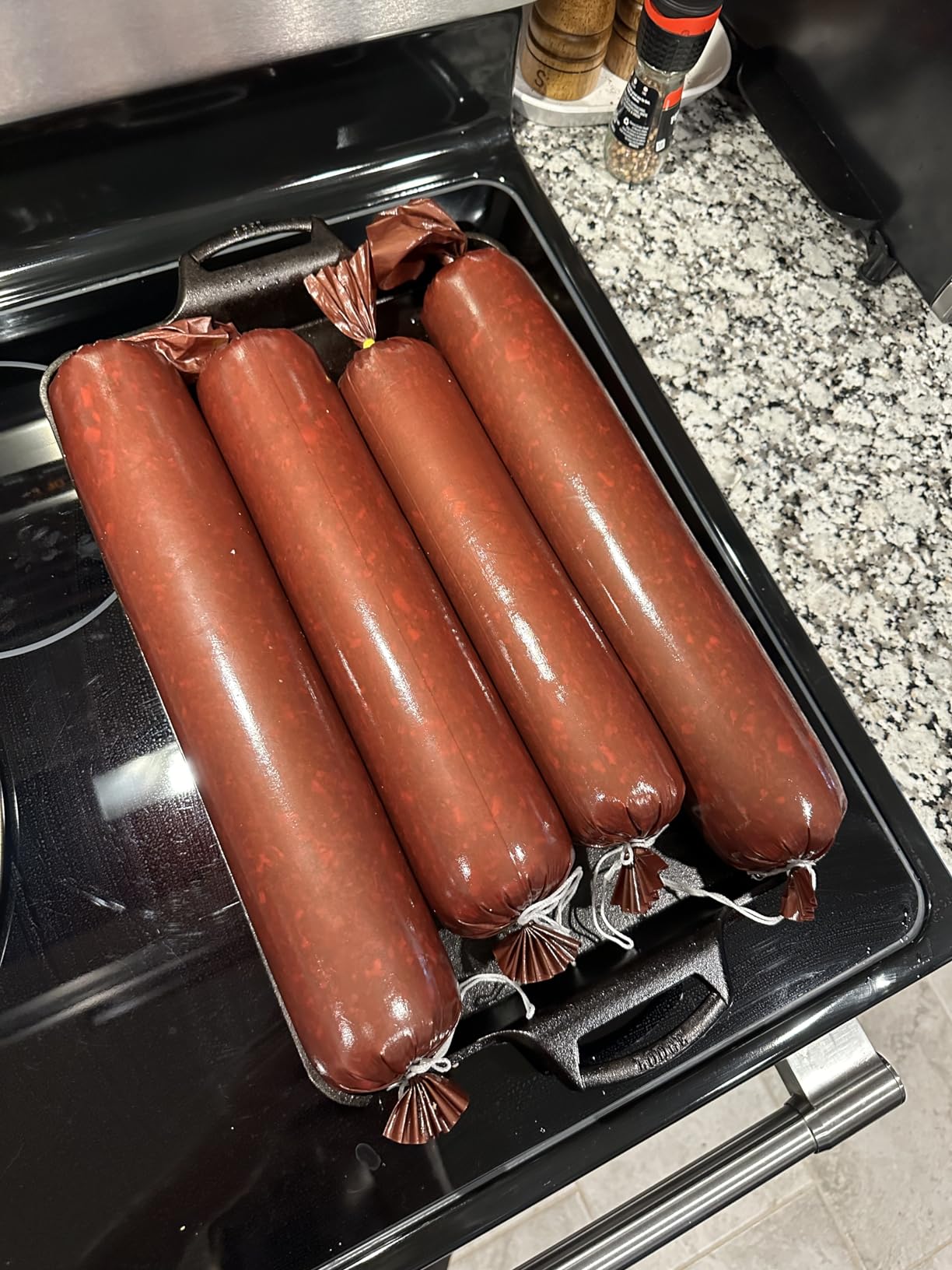 Weston Stainless Steel Vertical Sausage Stuffer, Includes Funnels, 11 lbs Capacity customer photo 2