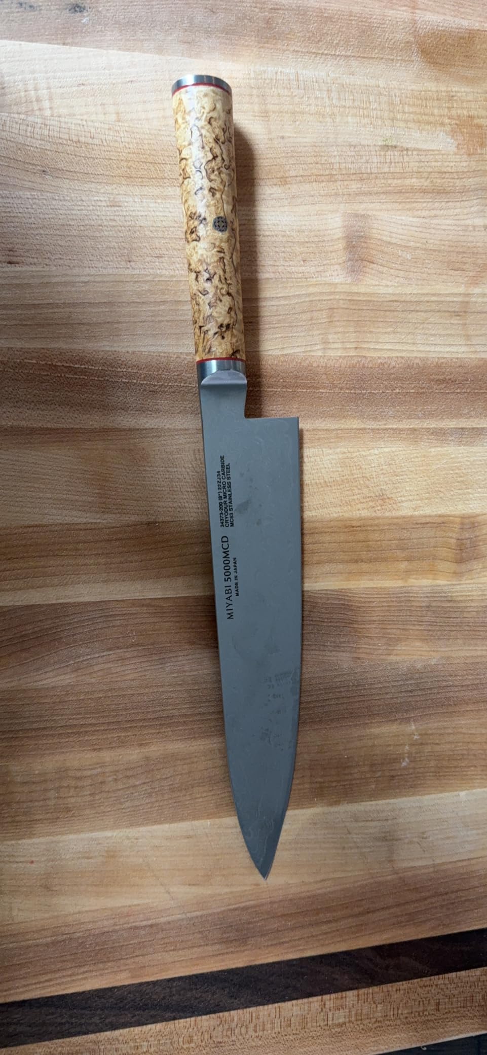 Birchwood SG2 Japanese Chef's Knife, 8-inch, Chef's Kitchen Knife, Karelian Birch Handle, 100-layer flower Damascus pattern, Handcrafted in Seki, Japan customer photo 2