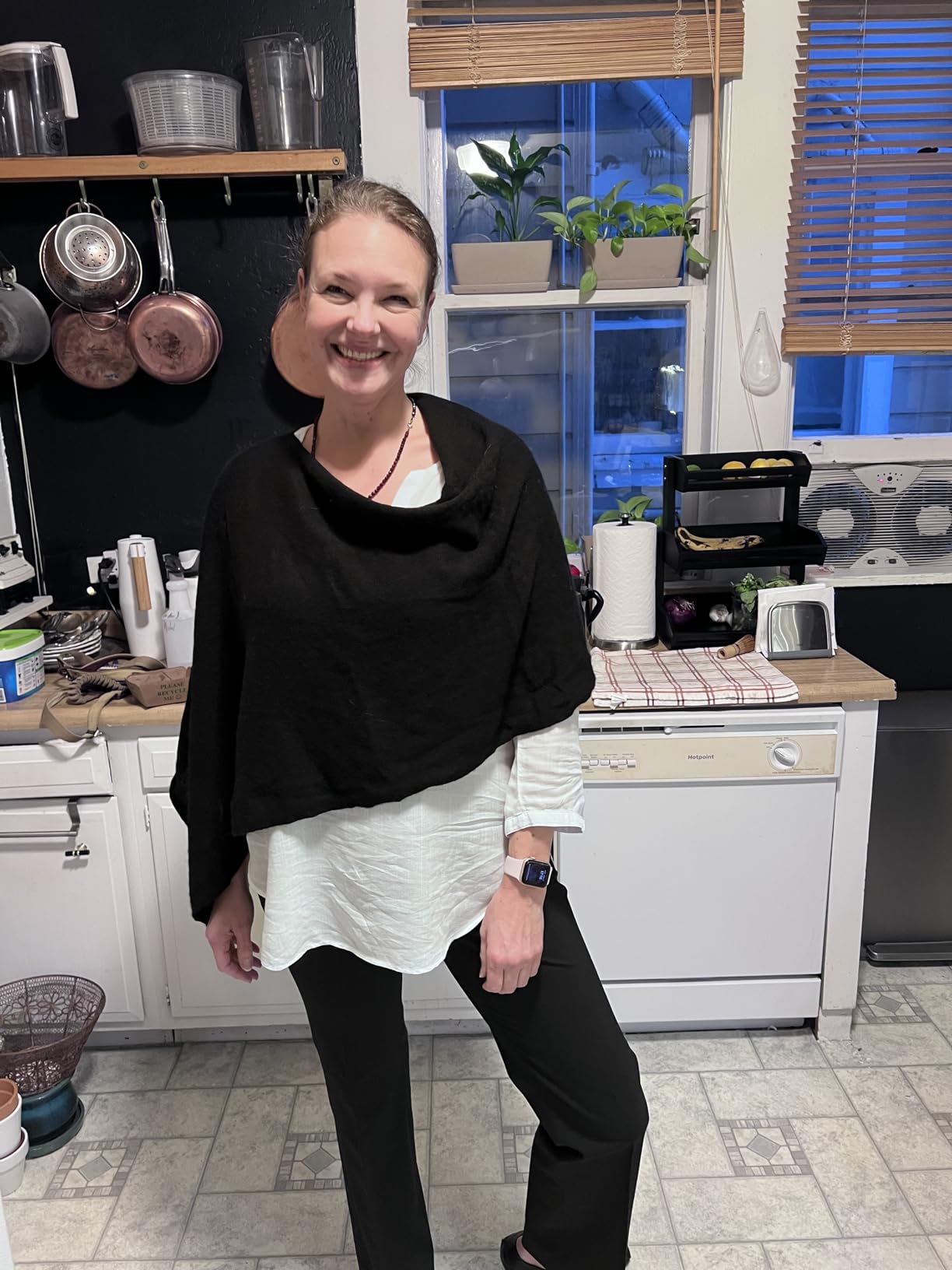 CLAUDIA NICHOLE by Alashan 100% Cashmere Luxe Dress Topper Poncho - Lightweight, Soft, Cozy & Versatile - Great Gift Item customer photo 1