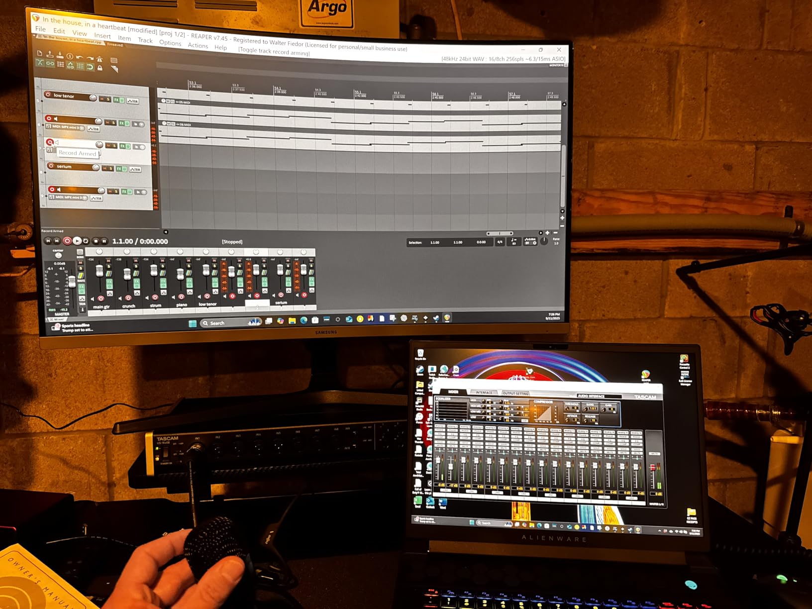 Tascam US-16x08 Rackmount USB Audio/MIDI Interface customer photo 1