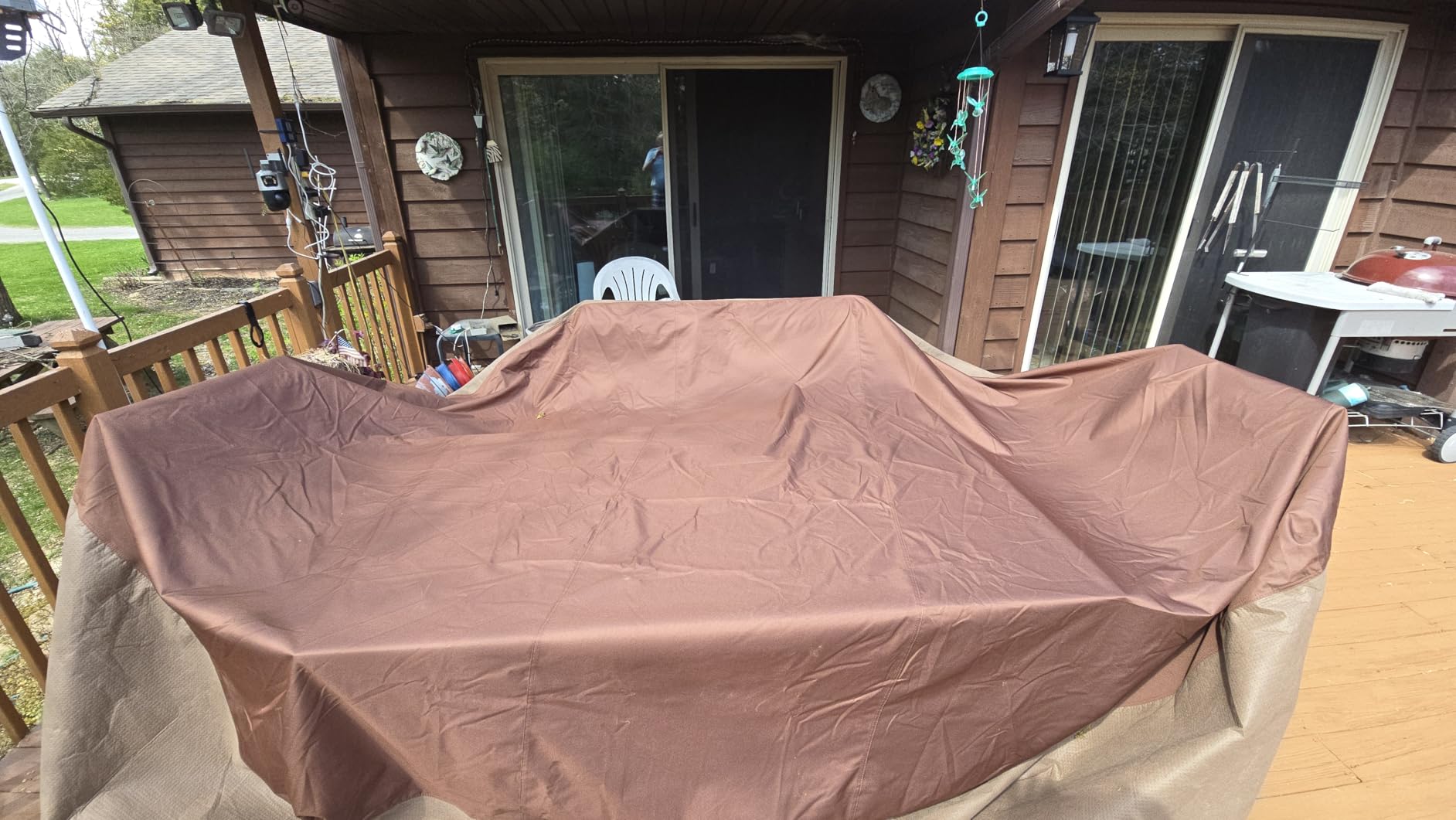 DUCKCOVERS Ultimate Waterproof 127 Inch Rectangular/Oval Patio Table with Chairs Cover customer photo 1