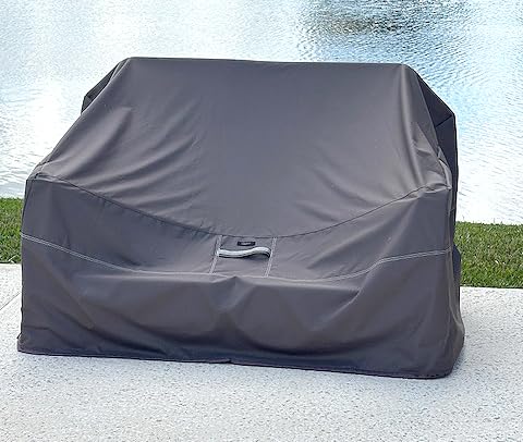 Classic Accessories Ravenna Water-Resistant 88 Inch Deep Seated Patio Loveseat Cover, Taupe, Large customer photo 2