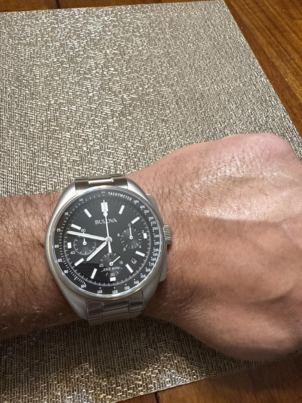 Men's Archive Series Lunar Pilot 6-Hand Chronograph High Performance Quartz Stainless Steel, Sapphire Crystal Style: 96B258 customer photo 1