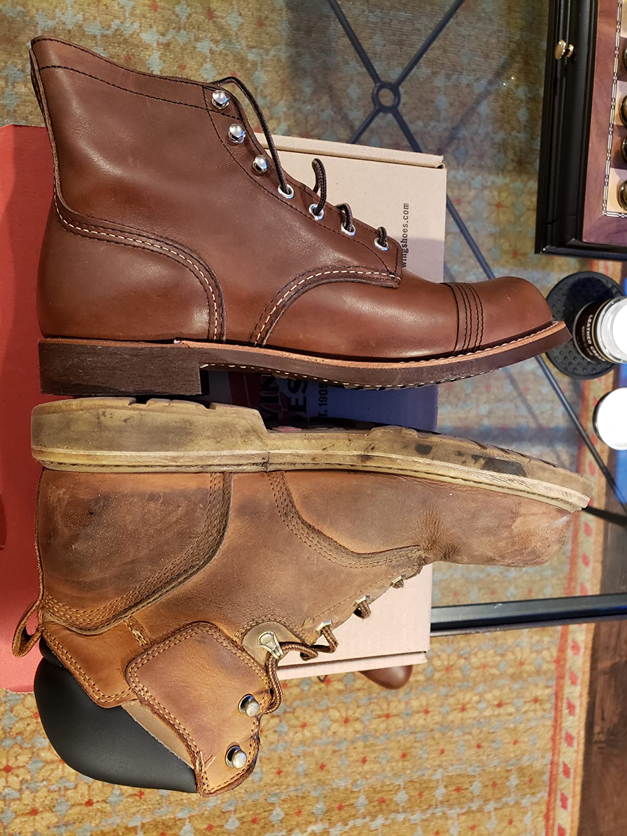 Red Wing Heritage Men's Iron Ranger Work Boot, Copper Rough and Tough customer photo 2