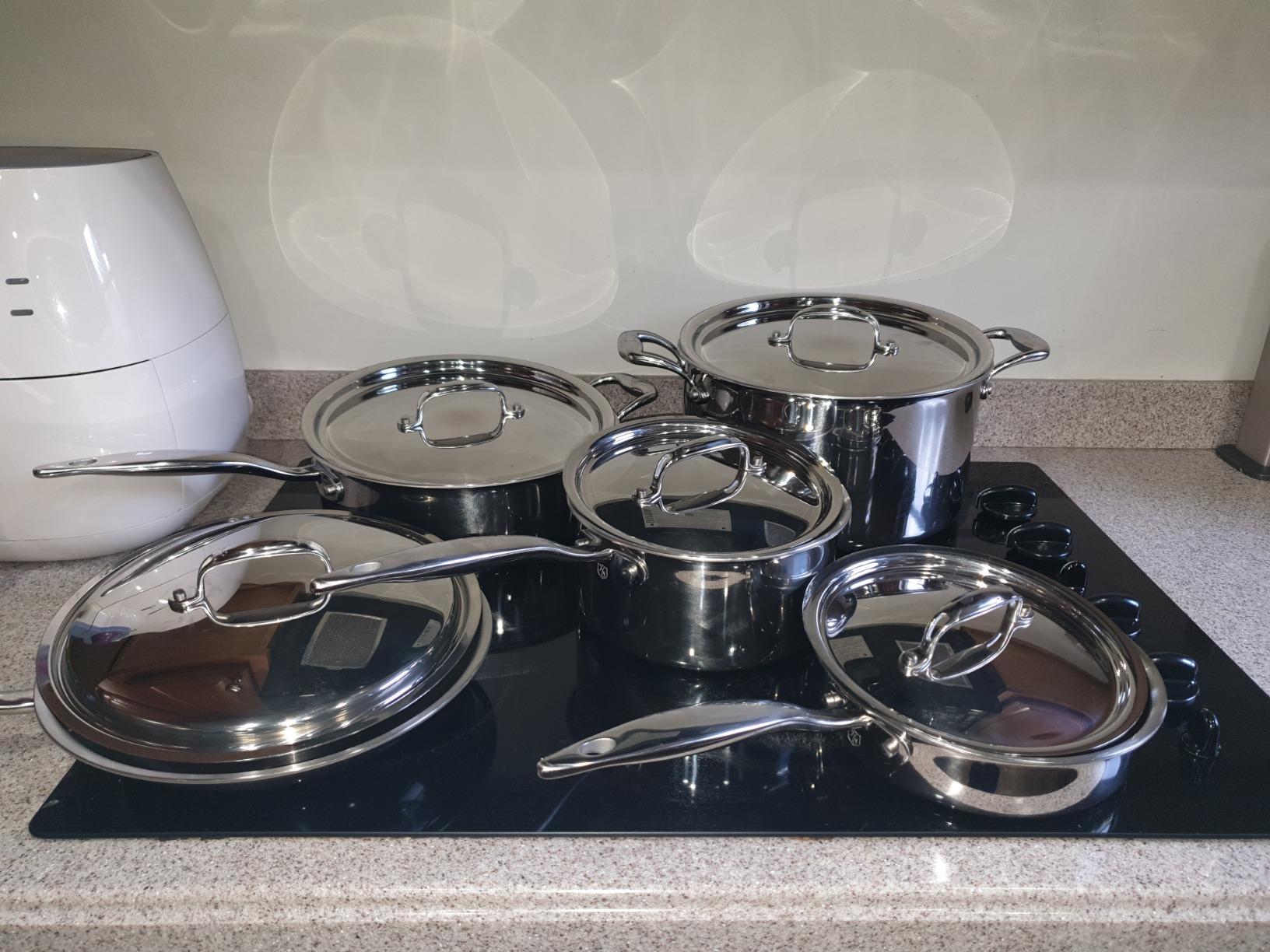 10 Piece Cookware Set - Made in USA - Titanium Strengthened 316Ti Stainless Steel with 5-Ply Construction - Induction-Ready and Fully Clad customer photo 1