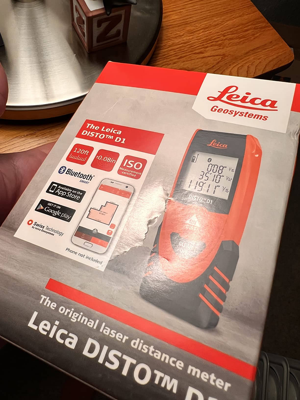 Leica Geosystems DISTO D1 120ft Laser Distance Measure with Bluetooth 4.0, Black/Red customer photo 2
