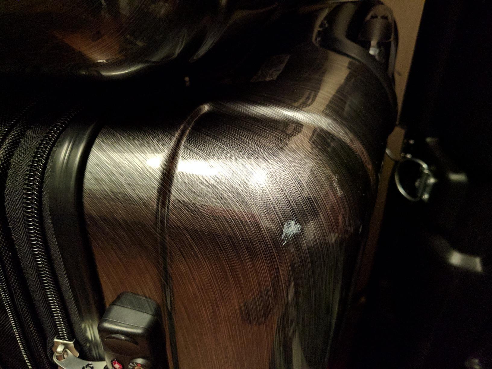 Winfield 2 Hardside Expandable Luggage with Spinner Wheels, Navy, Checked-Large 28-Inch customer photo 2