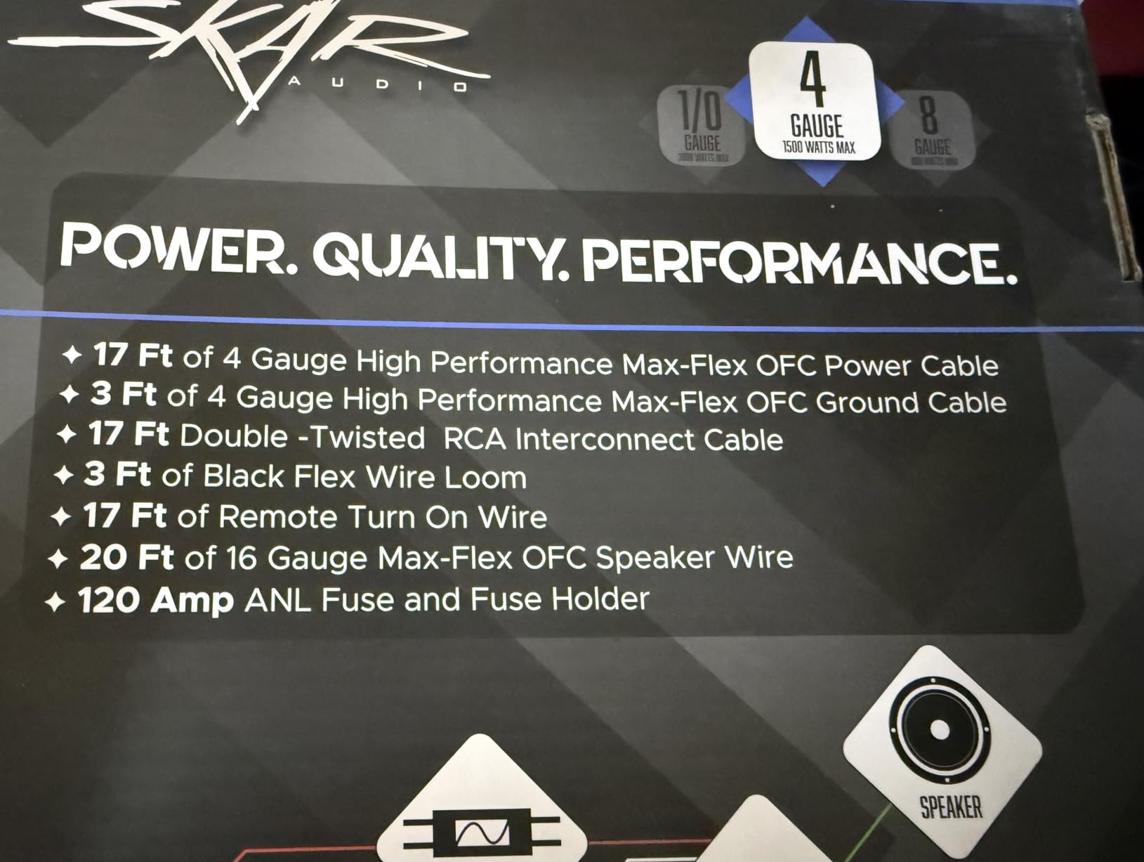 Skar Audio 4 Gauge OFC Complete Amplifier Installation Wiring Kit, SKAR4ANL-OFC customer photo 1