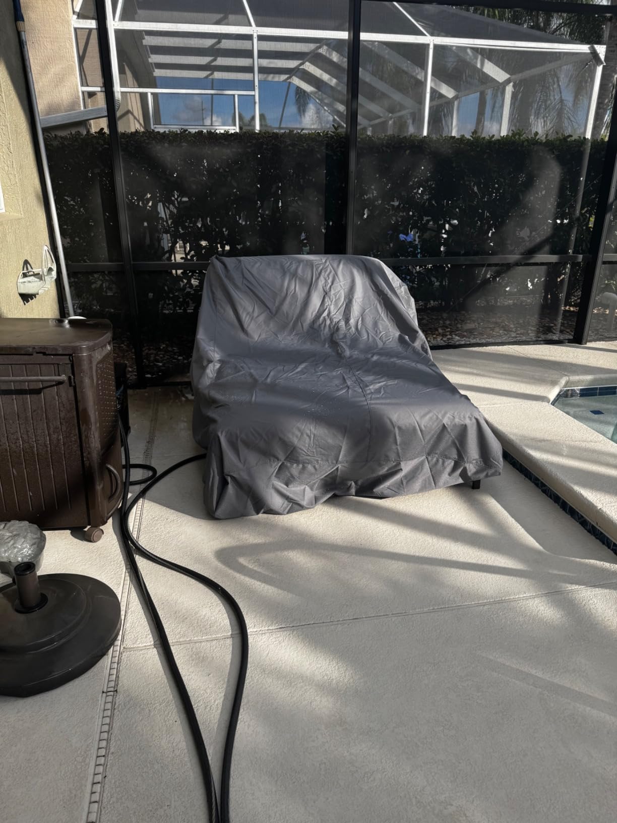 Covermates Elite Double Chaise Lounge Cover - Weather-Resistant Polyester Outdoor Furniture Cover with Mesh Vents, Drawcord Hem, Buckle Straps, UV Protection, Double 63W x 82D x 38H, Khaki customer photo 1