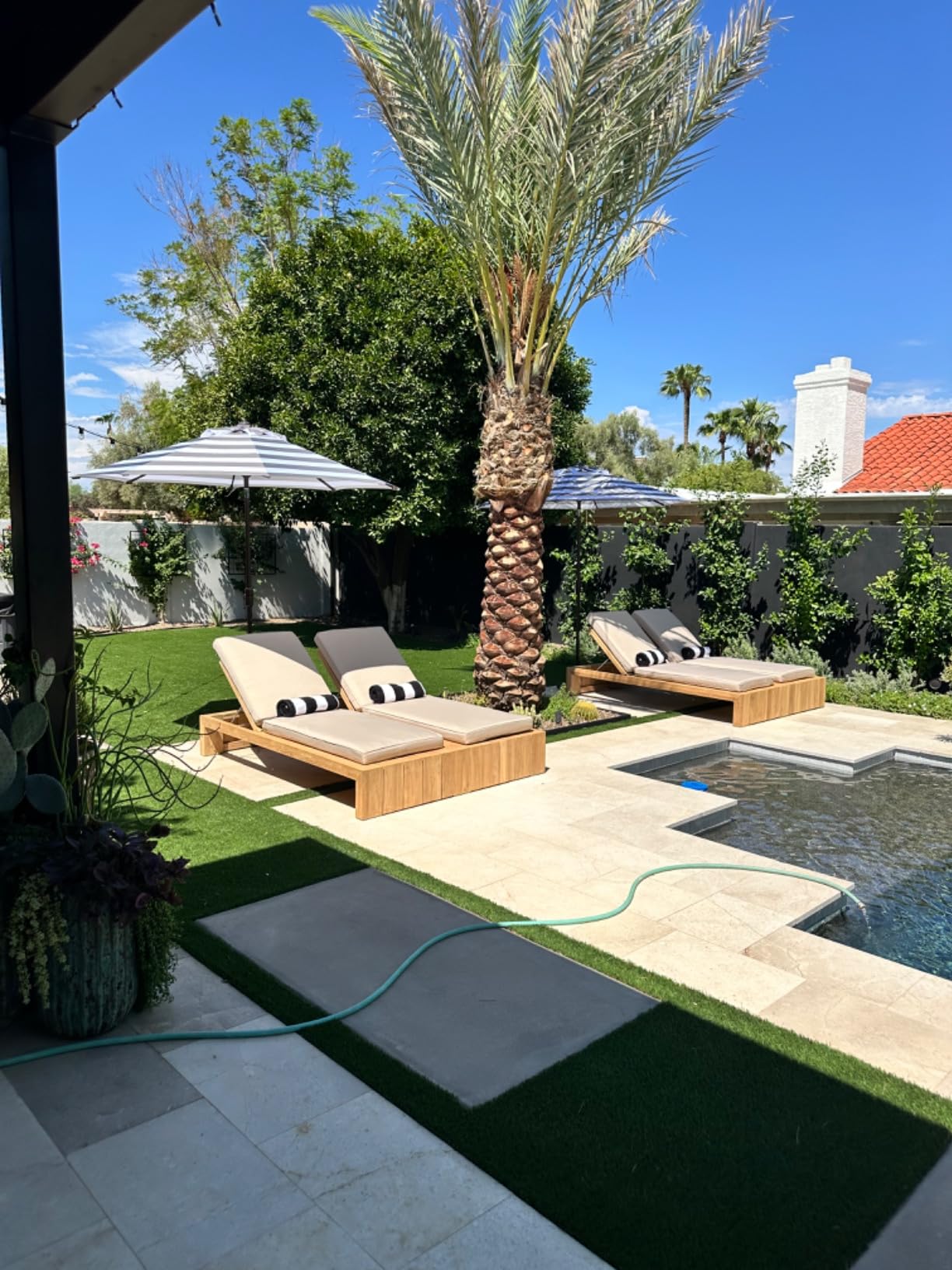Covermates Elite Double Chaise Lounge Cover - Weather-Resistant Polyester Outdoor Furniture Cover with Mesh Vents, Drawcord Hem, Buckle Straps, UV Protection, Double 63W x 82D x 38H, Khaki customer photo 2